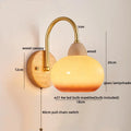 DecorBites™ Glass Wood LED Wall Lights Decor for Bedroom Living Room Coffee Mirror Bedside Lamp
