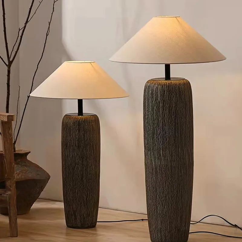 DecorBites™ Ceramic Wabi Sabi Antique Japanese Floor Lamp for Living Room