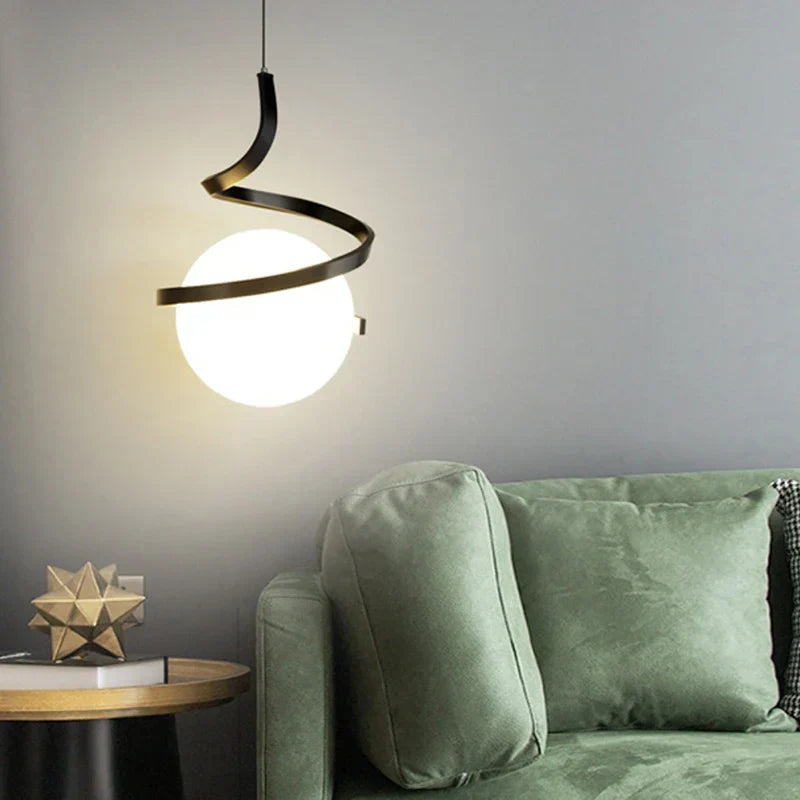 DecorBites™ LED Spiral Pendant Lights Chandelier for Living Room Bedroom Lighting
