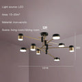 DecorBites™ Black Branch LED Chandelier: Modern Nordic Design for Living Room, Bedroom, Dining Room