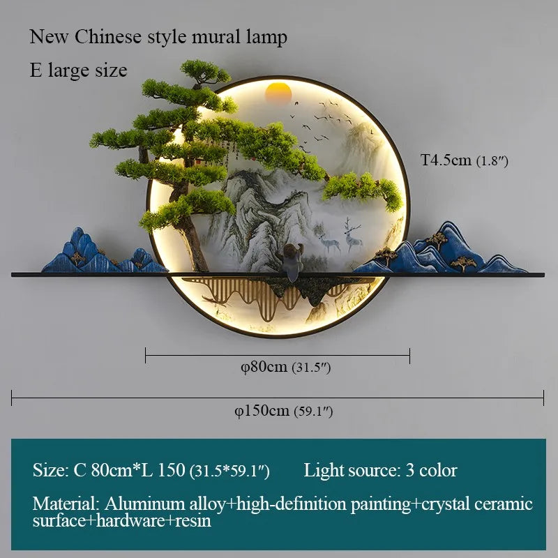 DecorBites™ Landscape Mural Sconces Lamp LED for Home Living Bedroom