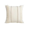 DecorBites™ Boho Style Beige Linen Cushion Cover with Tassels for Home Decor