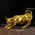 DecorBites™ Bull of Fortune Resin Sculpture for Office Desk Feng Shui Decoration