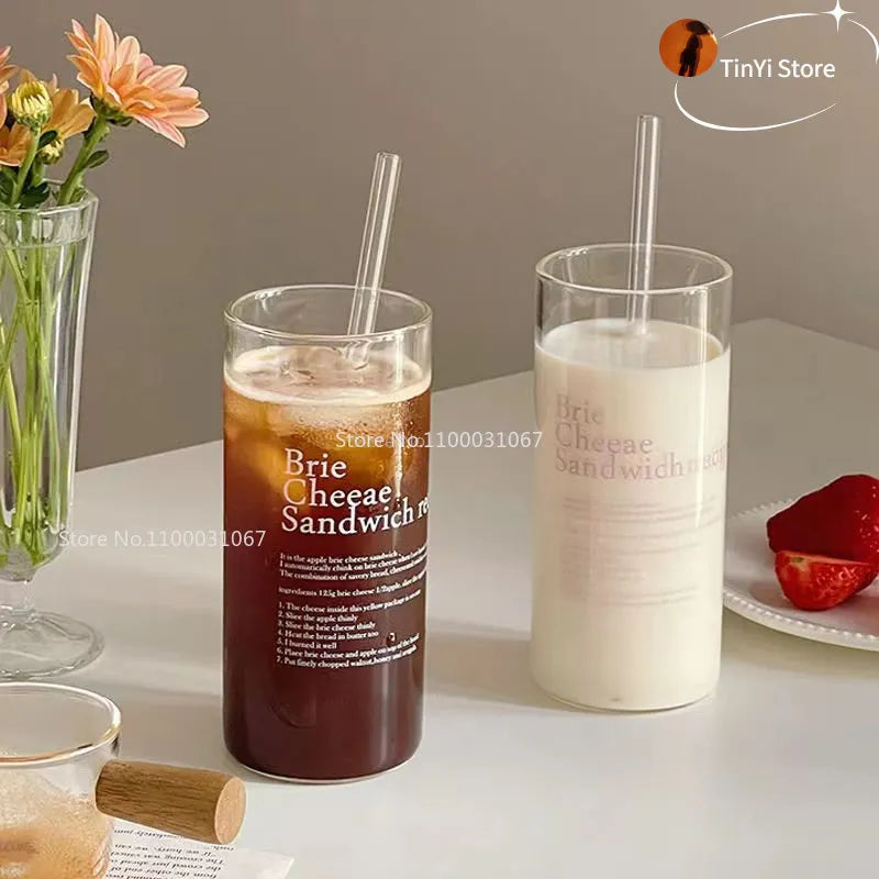 DecorBites™ Glass Coffee Mug Tea Milk Beer Tumbler Heat-resistant Drinking Cup