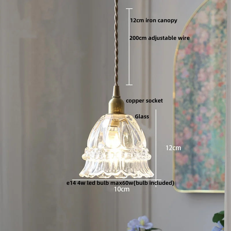 DecorBites™ Copper Glass LED Pendant Lamp: Modern Nordic Kitchen Dining Room Lighting