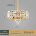 DecorBites™ Crystal Chandelier: American Luxury LED Pendant for Living Room, Dining Room, and Bedroom