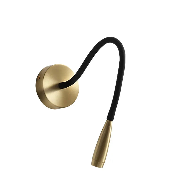 DecorBites™ Adjustable Arm Copper Wall Lamp LED Bedside Reading Light