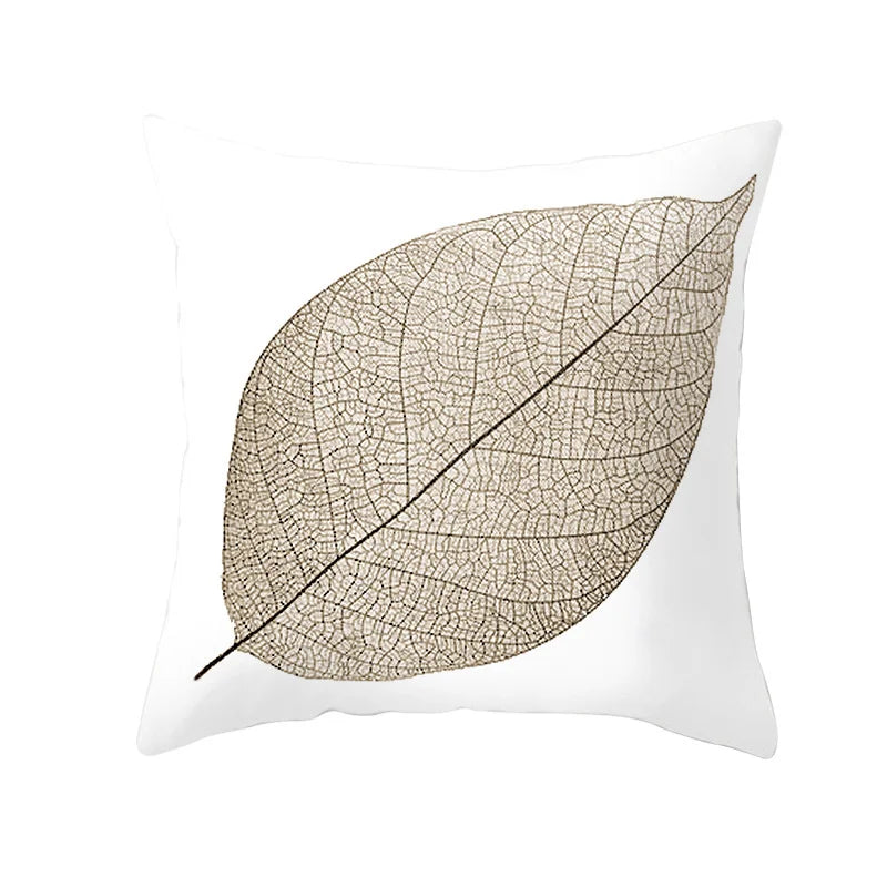 DecorBites™ Autumn Maple Leaves Pillow Cases Short Plush Cushion Cover Sofa Pillowslip