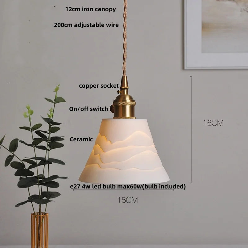DecorBites™ Ceramic Flower LED Pendant Lamp, Nordic Modern Kitchen Lighting