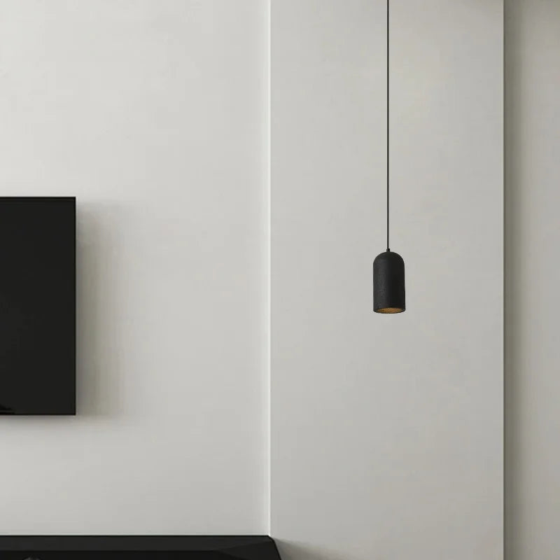 DecorBites™ Black Travertine LED Pendant Lamp for Modern Interior Lighting