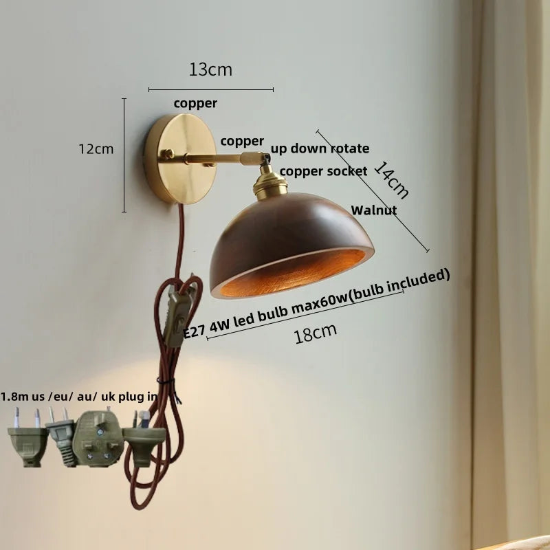 DecorBites™ Ash Wood Up Down LED Wall Lights Living Room Stair Lamp
