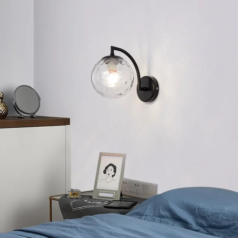 DecorBites™ Glass Ball Wall Light: Modern Nordic Living Bedroom Sconce Fixture