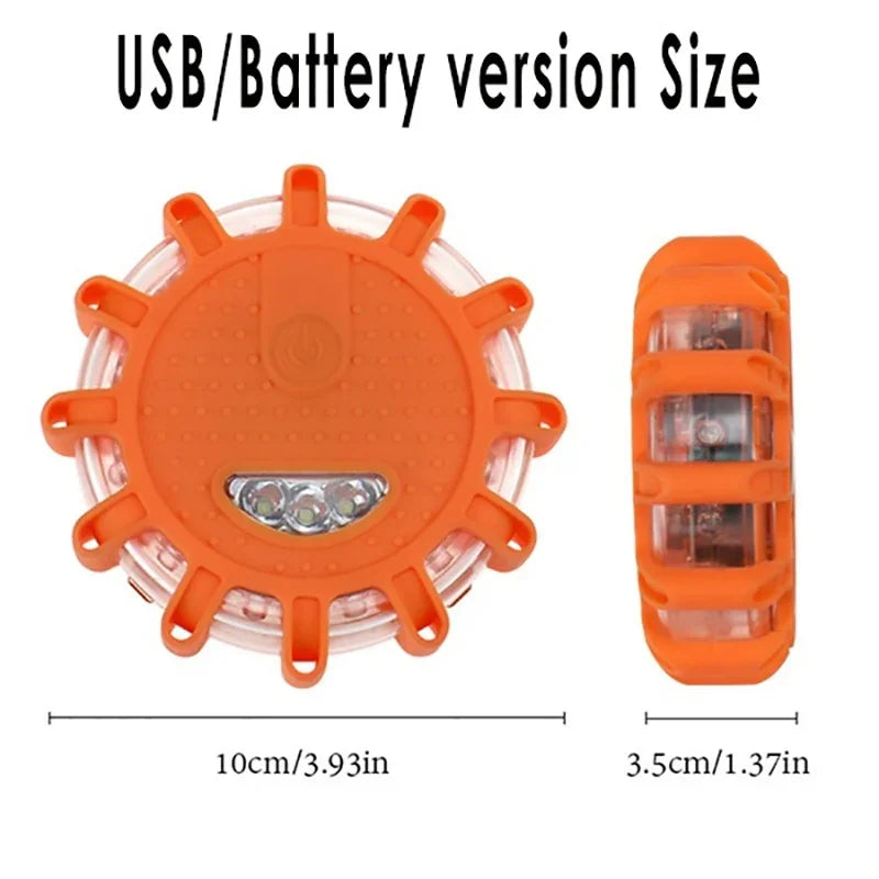 DecorBites™ LED Safety Flare Emergency Flashing Strobe Light - 9 Modes - Portable & Rechargeable