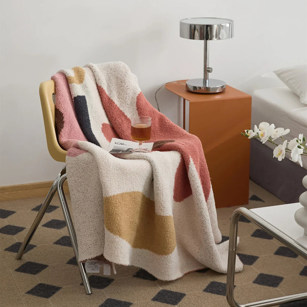 DecorBites™ Bohemian Flower Knitted Throw Blanket