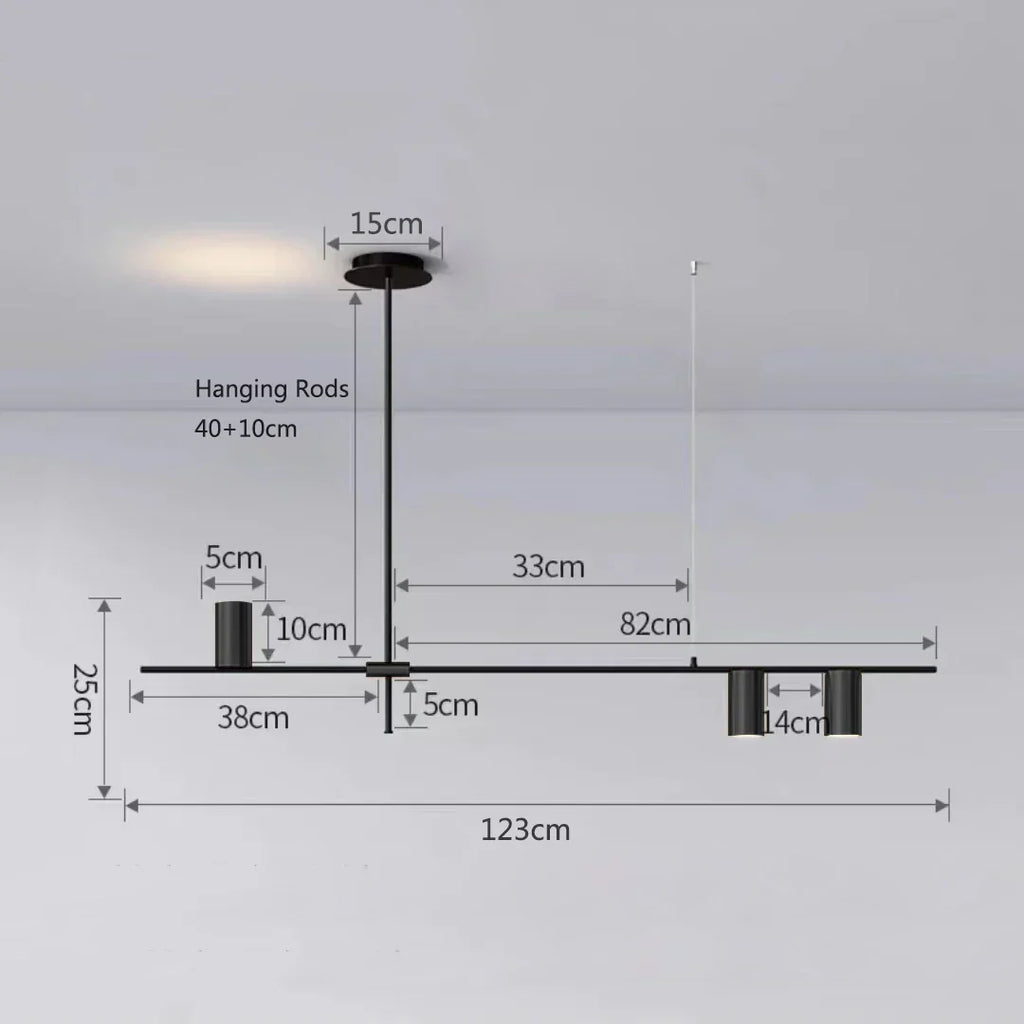 DecorBites™ Black Chandelier Pendant Lights for Dining Table, Kitchen, Living Room