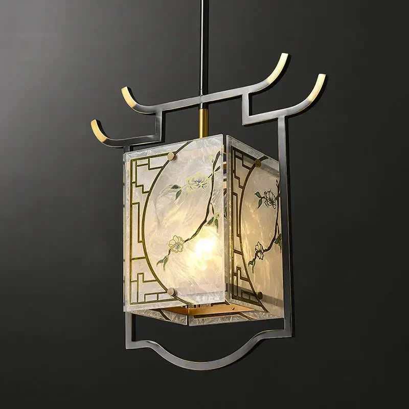 DecorBites™ Chinese-Style Copper Decorative Hall Bedroom Bedside Balcony Bar
