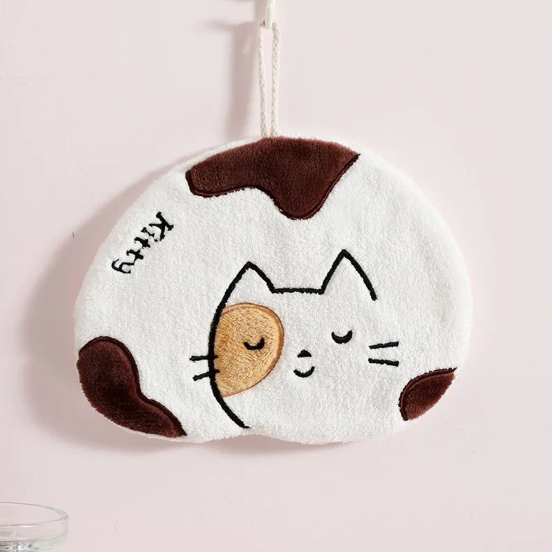 DecorBites™ Cartoon Animals Microfiber Hand Towel Set
