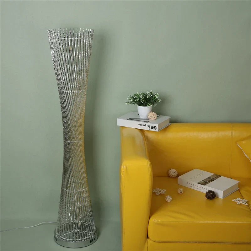 DecorBites™ Aluminum Tower Floor Lamp for Living Room Decor，Modern LED Standing Light Stand