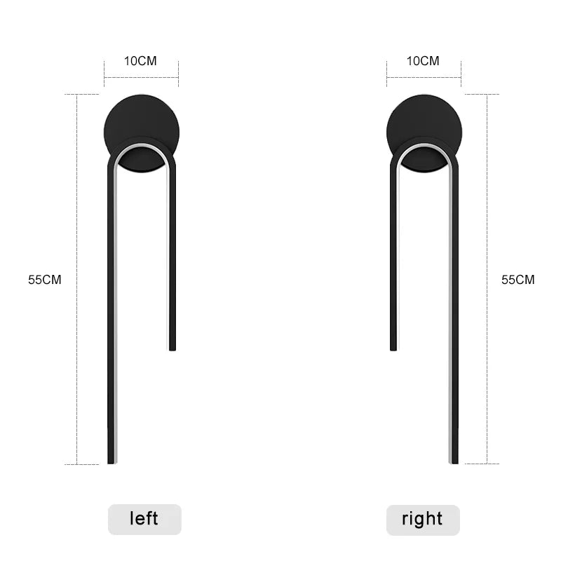 DecorBites™ Black Gold LED Wall Lamp Modern Minimalism Indoor Home Decor Fixture