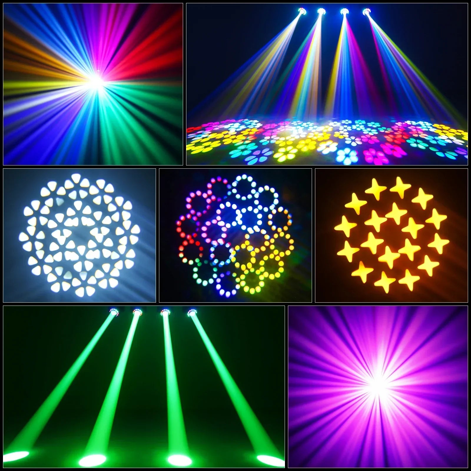 DecorBites™ LED Moving Head Light with 10 Gobos & Remote Control for Events