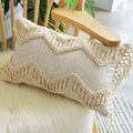 DecorBites™ Boho Nordic Tassel Pillow Case - Beige Cotton Linen Cushion Cover