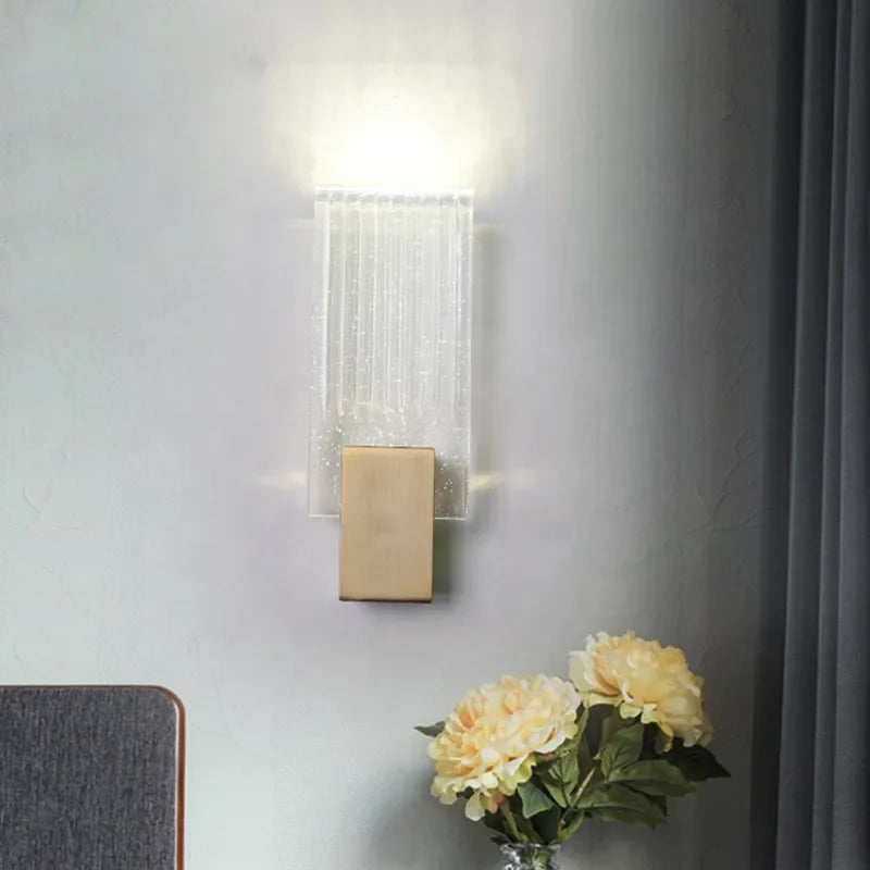 DecorBites™ Crystal Brass LED Wall Lamp Sconce for Modern Luxury Art Decor