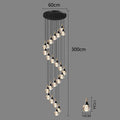 DecorBites™ Crystal Chandelier Stair Pendant Lamp Living Room Interior Lighting