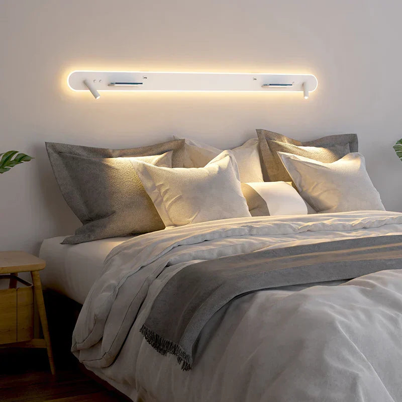 DecorBites™ Bedside Wall Lamps with Switch, USB Port, Wireless Charging for Home Bedroom
