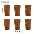 DecorBites™ Handmade Natural Wooden Tea Cups - Set of 2 | Japan Style Cups for Tea, Coffee, Beer, Milk, Water