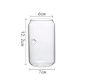 DecorBites™ Can-Shaped Aesthetic Drinking Glasses Set with Lid and Straw