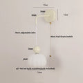 DecorBites™ Iron Nordic LED Wall Light Fixture Glass Adjustable Bedside Lamp
