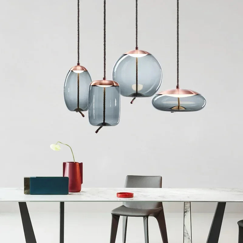 DecorBites™ Glass Chandelier Knot Pendant Lamp for Bedroom Kitchen Dining Room