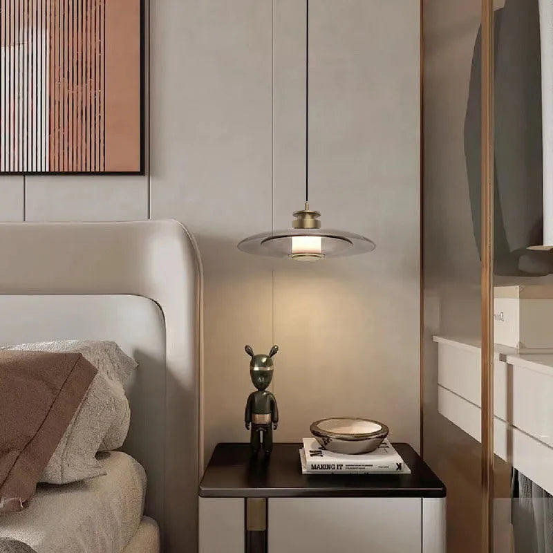 DecorBites™ Glass Wall Lamp: Nordic Minimalist LED for Dining, Living, Bedroom
