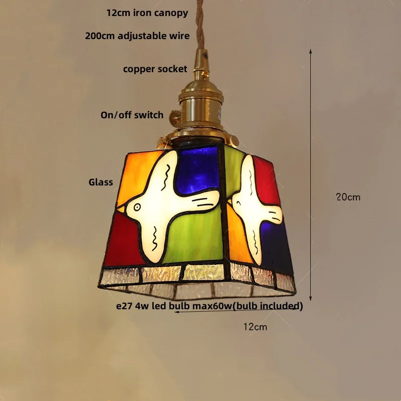 DecorBites™ Copper Knob Switch LED Pendant Lamp, Adjustable Glass Dining Room Lighting