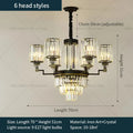 DecorBites™ Crystal Chandelier Light: Luxury Living Room Dining Bedroom Airy Elegance