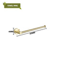 DecorBites™ Brushed Gold Bath Hardware Set: Paper Holder, Towel Bar, Robe Hook - Wall Mount Bathroom Accessories