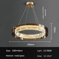 DecorBites™ LED Gold Crystal Glass Ceiling Chandelier for Living Room Bedroom Kitchen