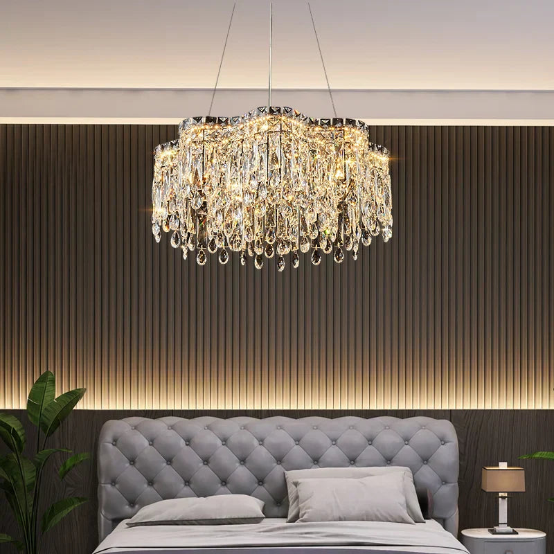 DecorBites™ Crystal Chandelier Modern Luxury Light for Living Room, Dining, Bedroom - 2024 New