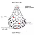 DecorBites™ LED Net Pocket Pendant Light: Minimalist Creative Art Chandelier for Living Room