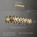 DecorBites™ Crystal Chandelier: Elegant Ceiling Hanging Light for Living Room & Dining Table