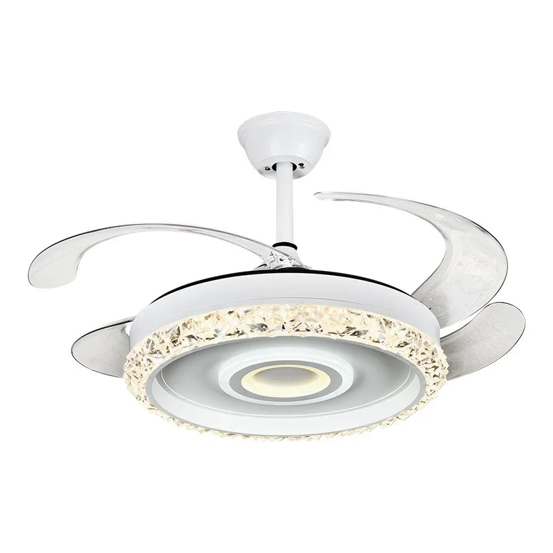 DecorBites™ 42" Leaf Fan Chandelier Invisible Fan Lighting for Bedroom and Dining Room
