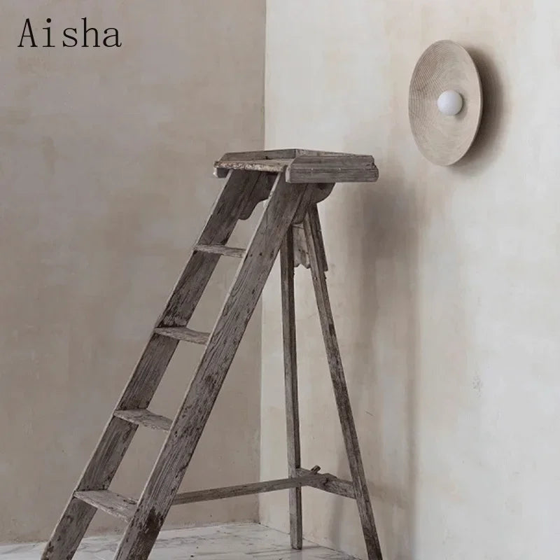 DecorBites™ Japanese Style Resin Wall Lamp - Retro Round Sconces Fixture