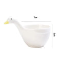 DecorBites™ Little Goose Ceramic Snack Bowl with Handle for Kids, Dessert, Sauce