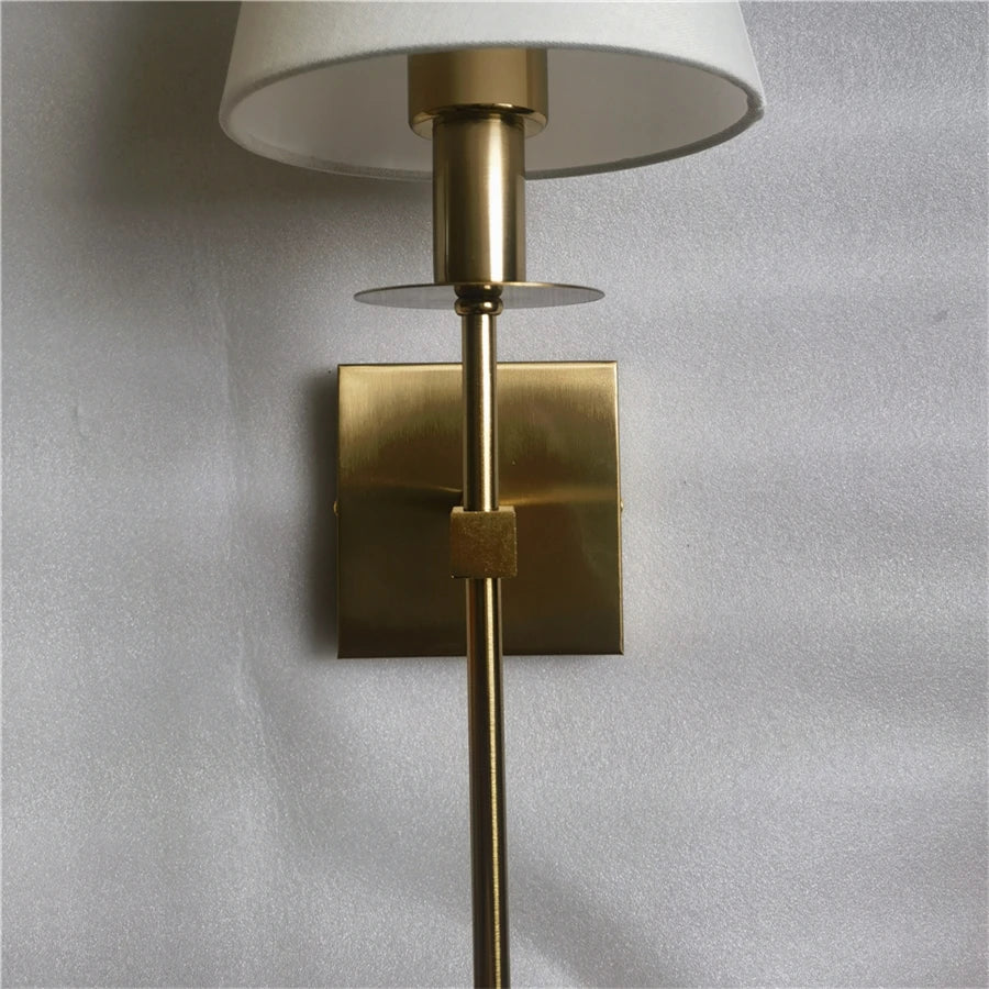 DecorBites™ Cloth Lampshade Wall Sconce for Home Decor & Bathroom Mirror Light
