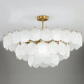 DecorBites™ LED Frost Glass Shell Chandelier for Home Decor and Lighting