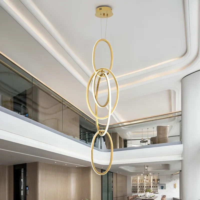 DecorBites™ Gold Steel Pendant Light for Home Decor & Bar, Stylish LED Hanging Lamp