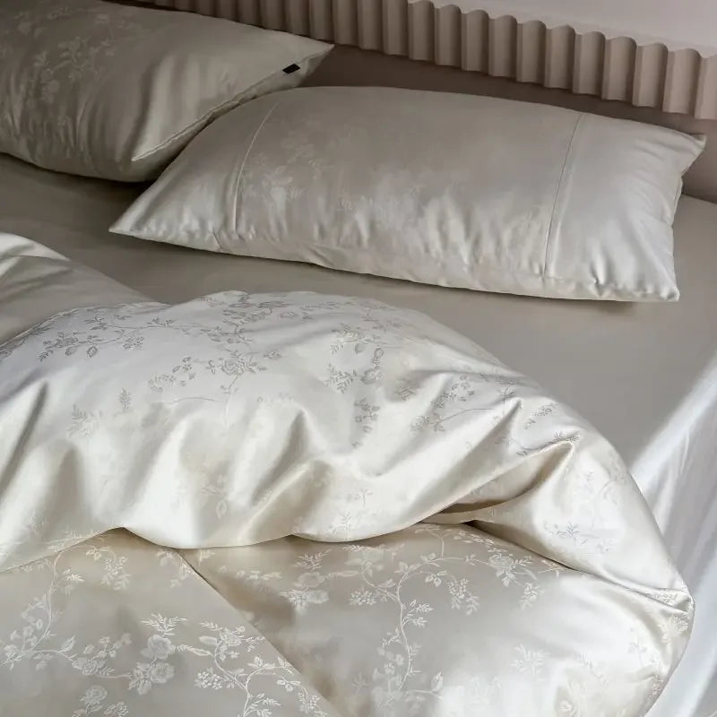 DecorBites™ Chinese Style 100% Cotton Jacquard Duvet Cover Set - Luxury Queen Bedding
