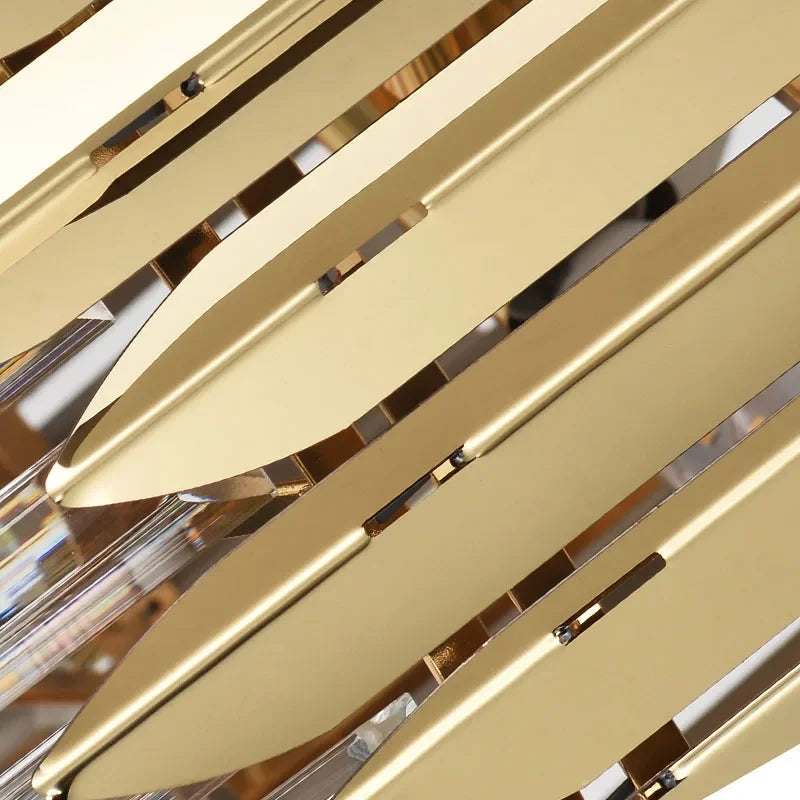DecorBites™ Crystal Chandelier LED Pendant Light Fixture for Luxury Living Room Décor