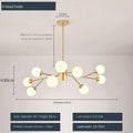 DecorBites™ Glass Ball Ceiling Chandelier for Bedroom Dining Living Room Lighting