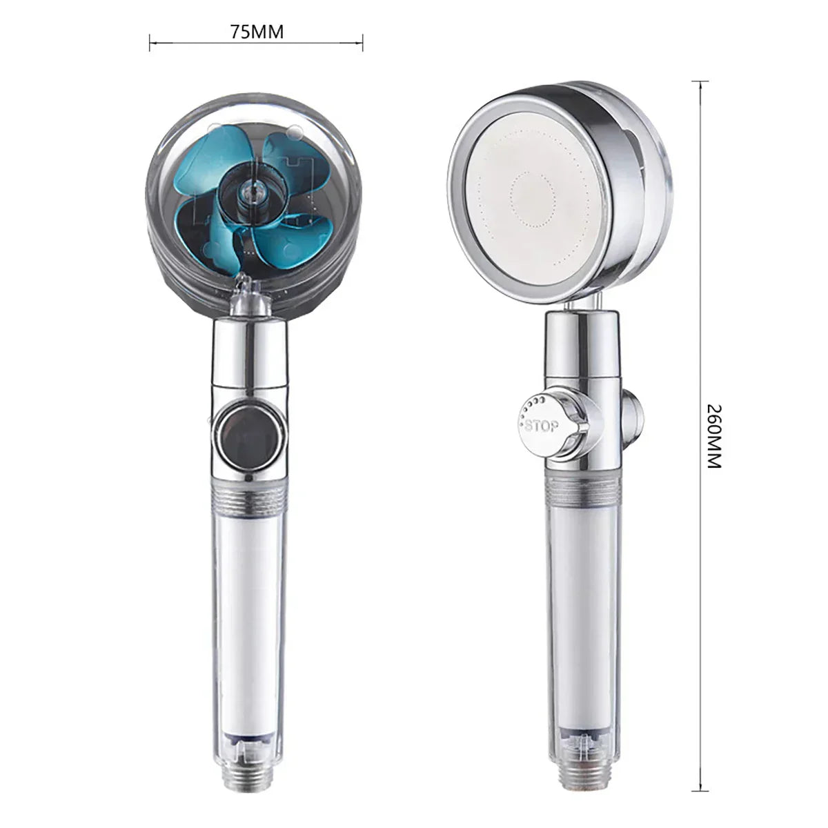 DecorBites™ High Pressure Shower Head with 360° Rotation & Water Saving Nozzle